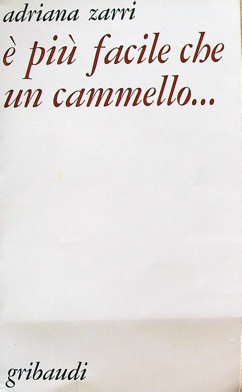 E' piu' facile che un cammello