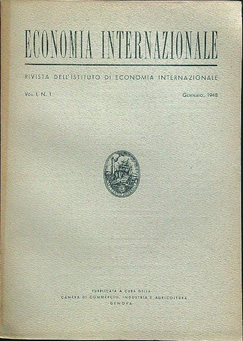 Economia internazionale vol. I n.1 gennaio 1948