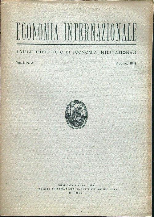 Economia internazionale vol. I n.3 agosto 1948