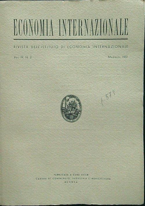 Economia internazionale vol. IV n.2 maggio 1951