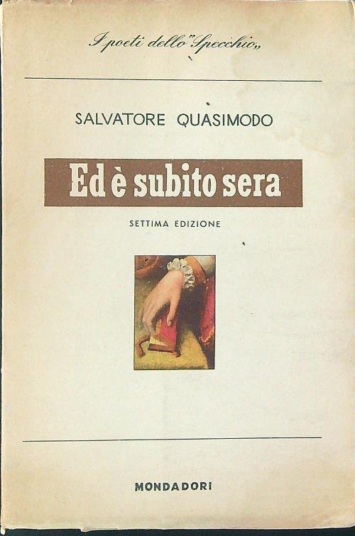 Ed e' subito sera