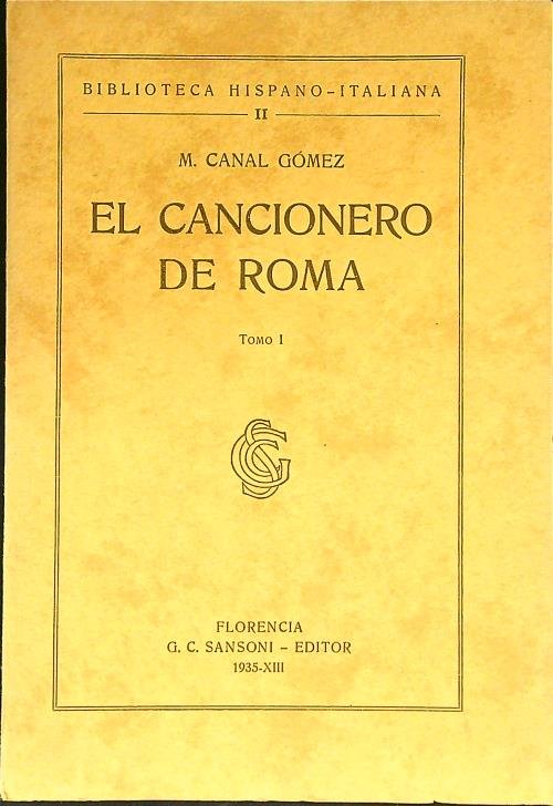El cancionero de Roma tomo I