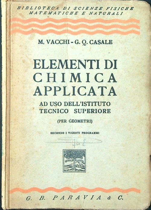Elementi di chimica applicata