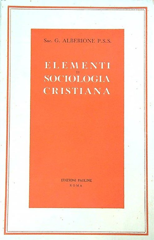 Elementi di sociologia cristiana