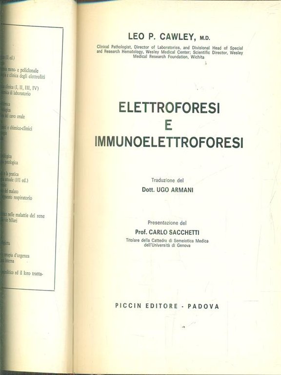 Elettroforesi e immunoelettroforesi