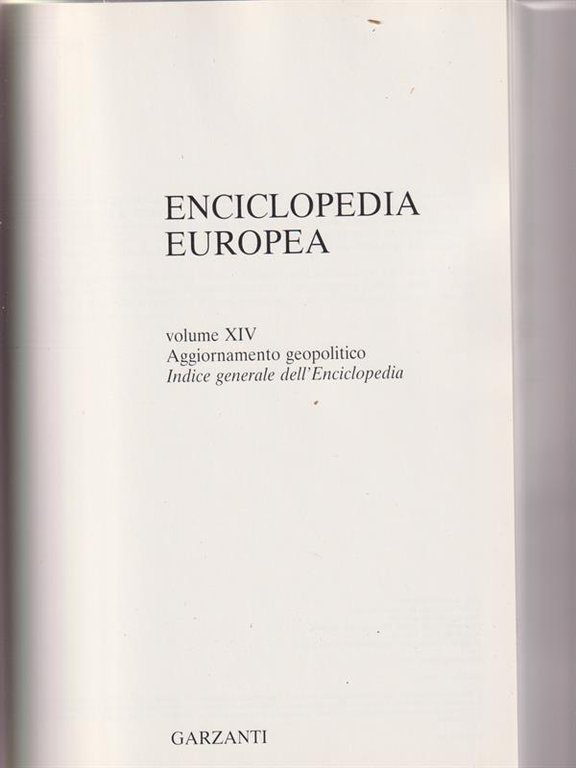 Enciclopedia Europea. Completa 12vv + Cronologia universale + Dizionario dei …