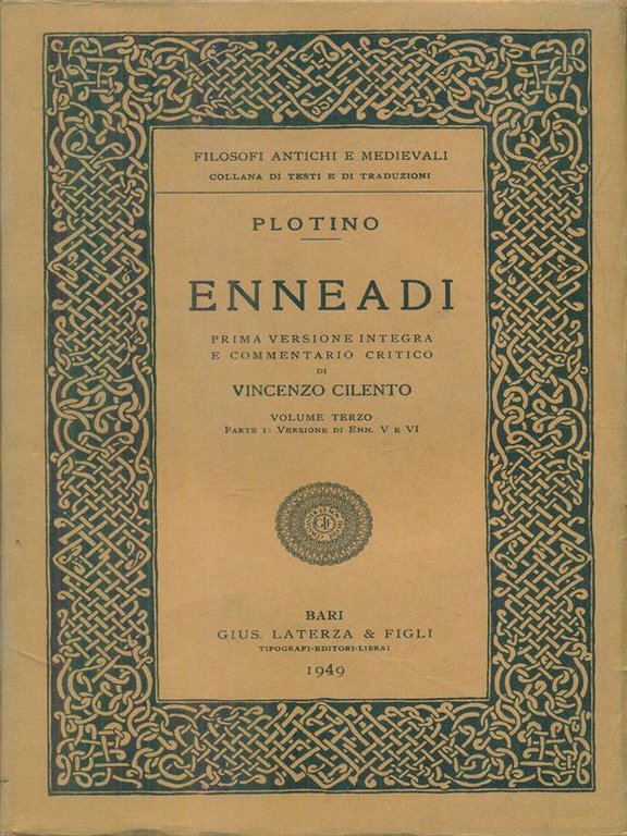 Enneadi vol. 3 parte I: versione di Enn. V e VI