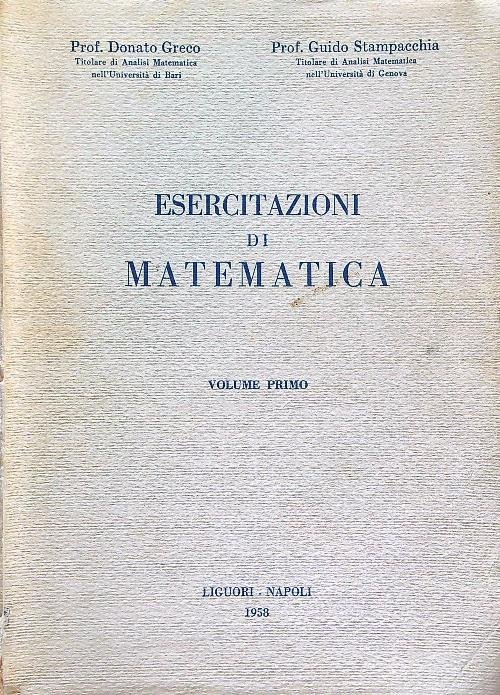 Esercitazioni di matematica vol. 1