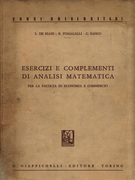 Esercizi e complementi di analisi matematica