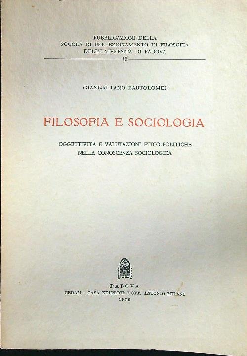 Filosofia e sociologia