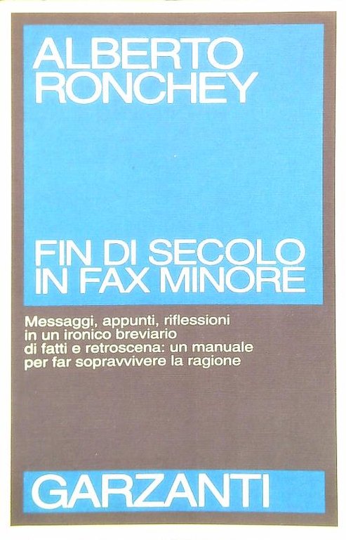Fin di secolo in fax minore