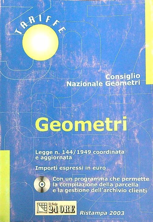 Geometri. Legge n.144/1949, coordinata e aggiornata