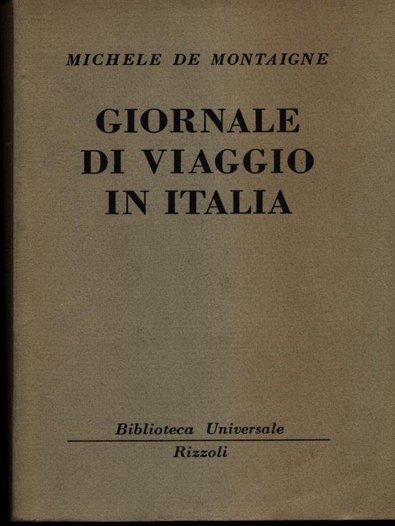 Giornale di viaggio in Italia