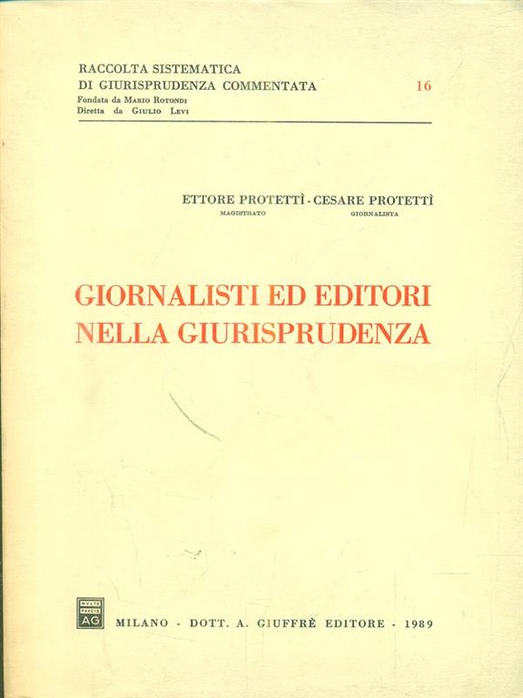Giornalisti ed editori nella giurisprudenza