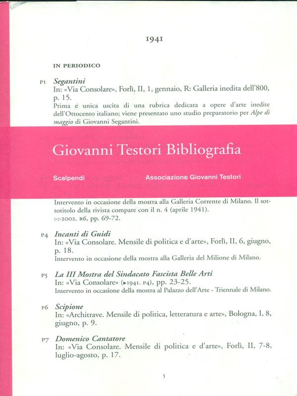 Giovanni Testori. Bibliografia