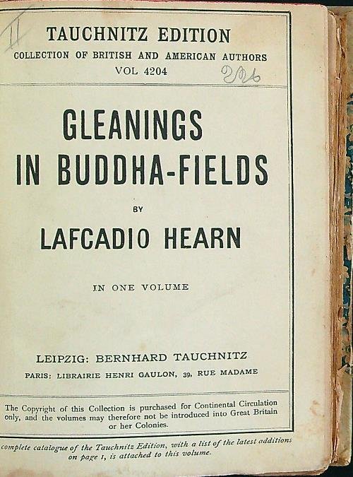Gleanings in Buddha-fields
