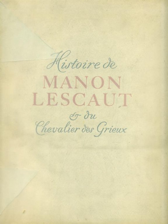 Histoire de Manon Lescaut et du Chevalier des Grieux