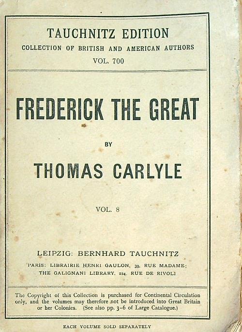 History of Friedrich II, of Prussia: Called Frederick the Great. …