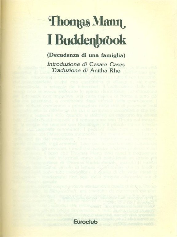 I Buddenbrook