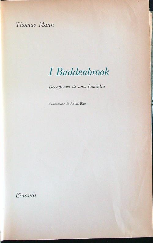 I Buddenbrook