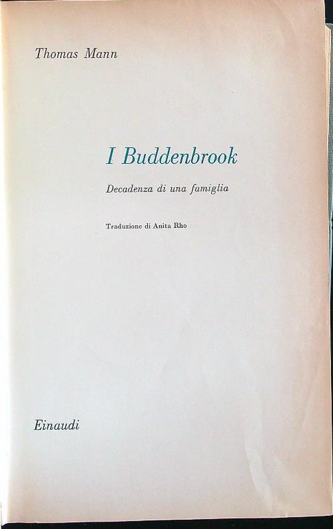 I  Buddenbrook