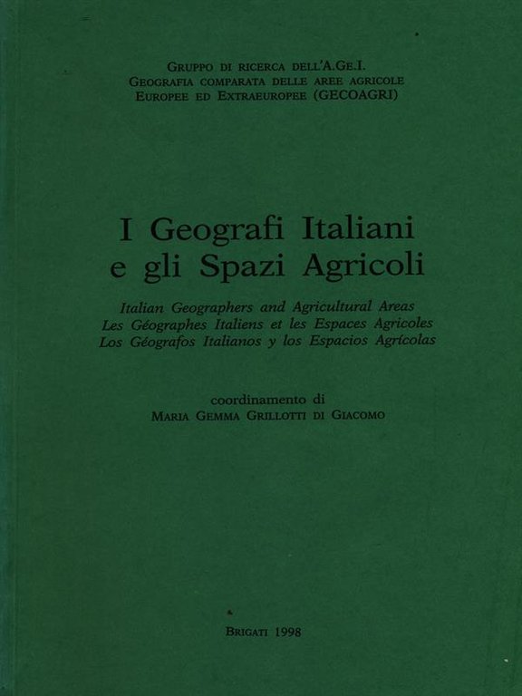 I geografi italiani e gli spazi agricoli