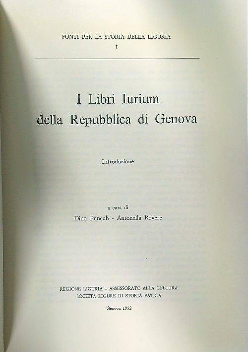I libri Iurium della repubblica di genova. Introduzione