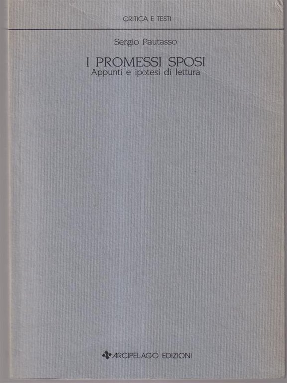 I promessi sposi appunti e ipotesi di lettura