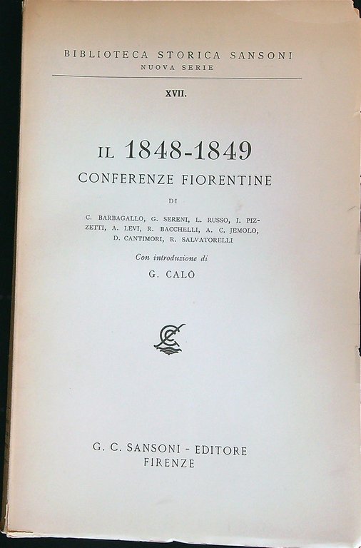 Il 1848-1849 conferenze fiorentine | Immagine Gallery 2