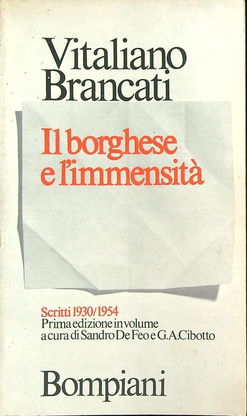 Il borghese e l'immensita'