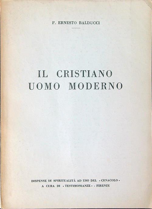 Il cristiano uomo moderno
