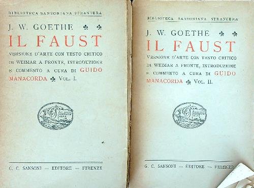 Il faust. 2vv
