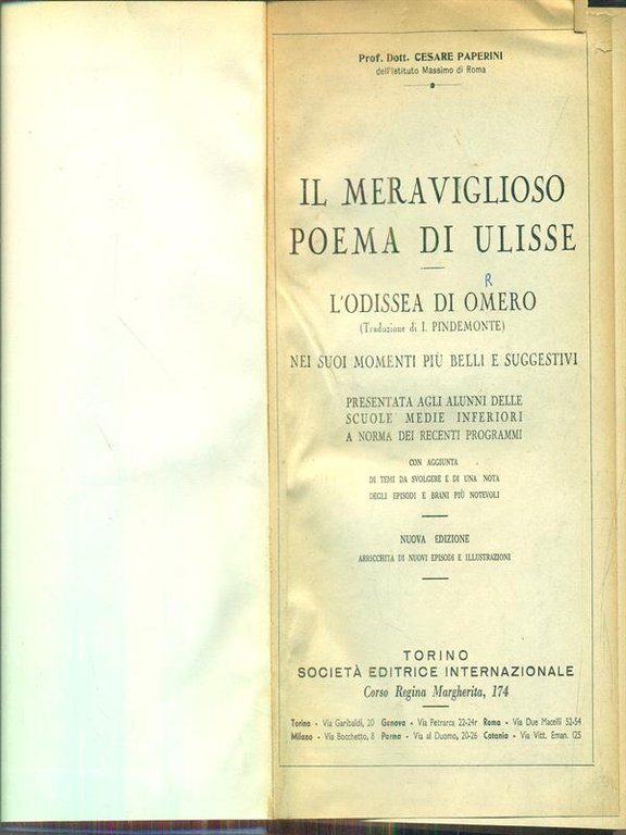 Il meraviglioso poema di Ulisse - Odissea