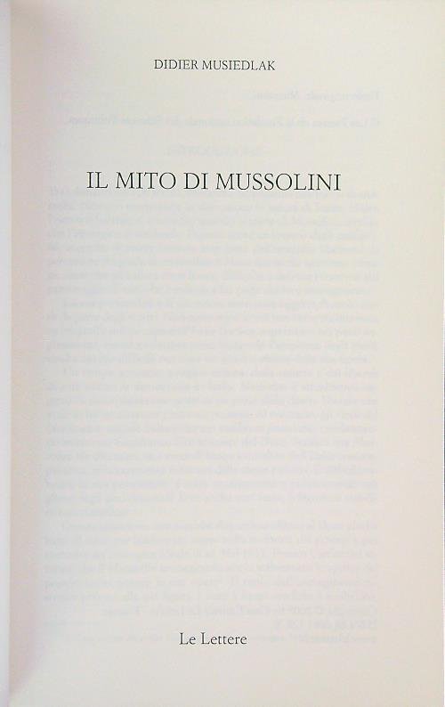 Il mito di Mussolini