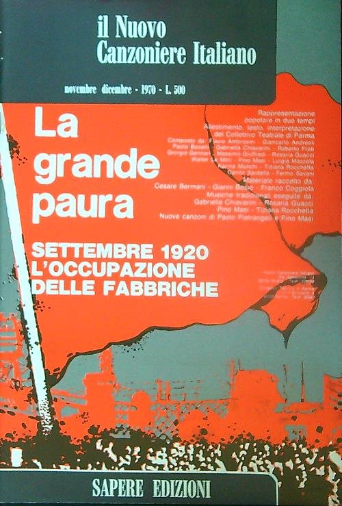 Il Nuovo Canzoniere Italiano 1970. La Grande Paura settembre 1920