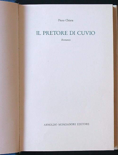 Il pretore di Cuvio