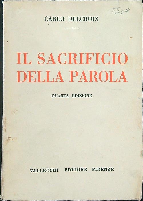 Il sacrificio della parola