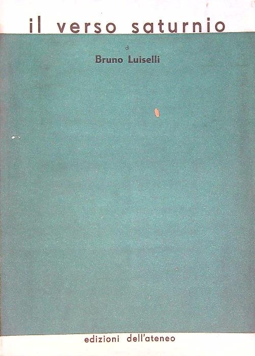Il verso saturnio