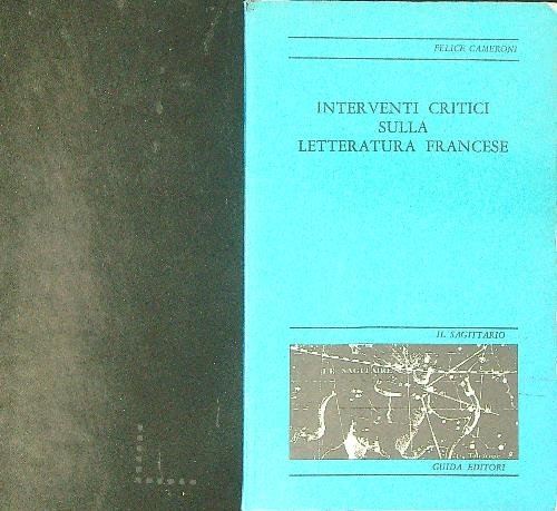 Interventi critici sulla letteratura Francese