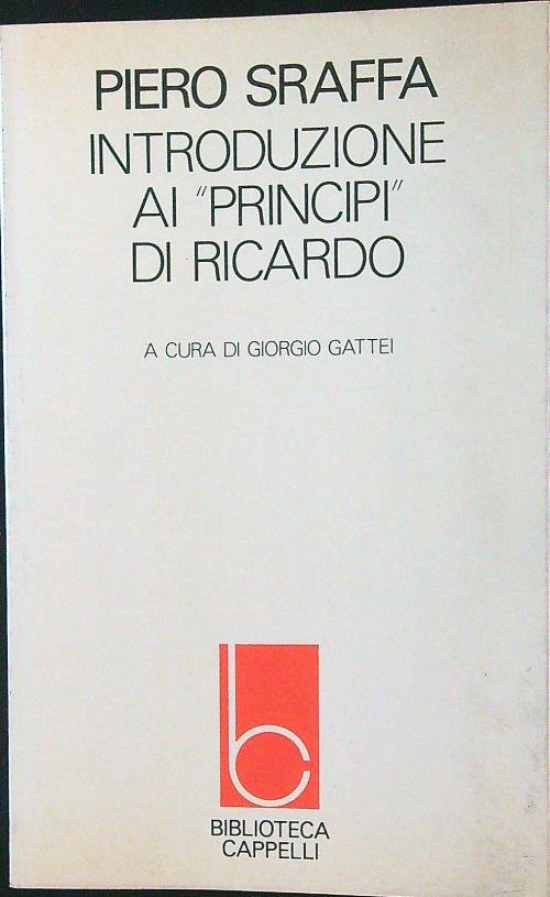 Introduzione ai 'principi' di Ricardo