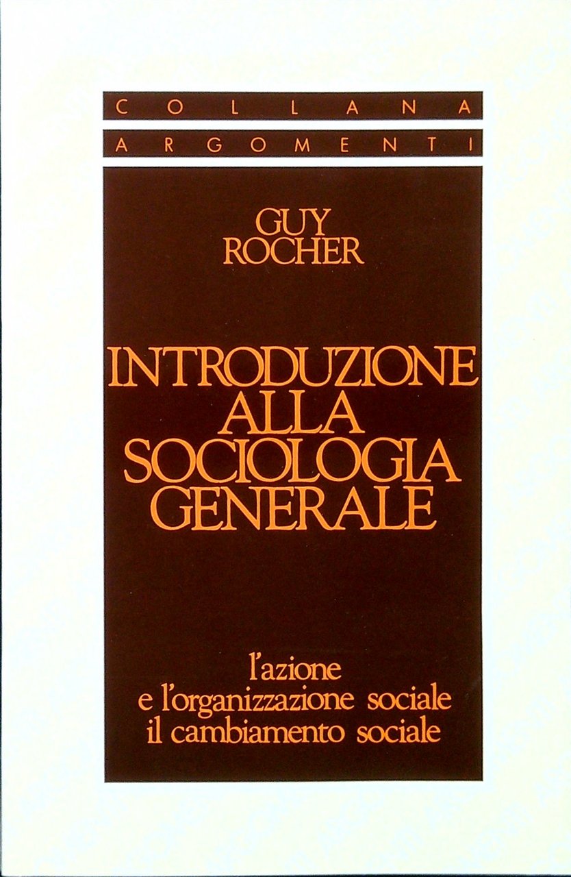 Introduzione alla sociologia generale