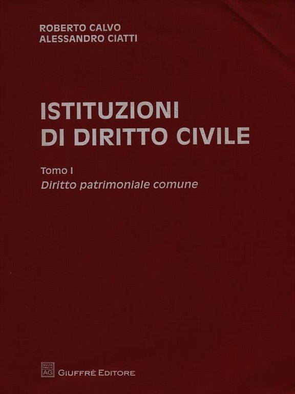 Istituzioni di Diritto Civile/ tomo I: diritto patrimoniale comune