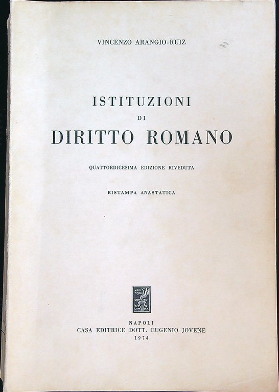 Istituzioni di diritto romano | Immagine Gallery 2