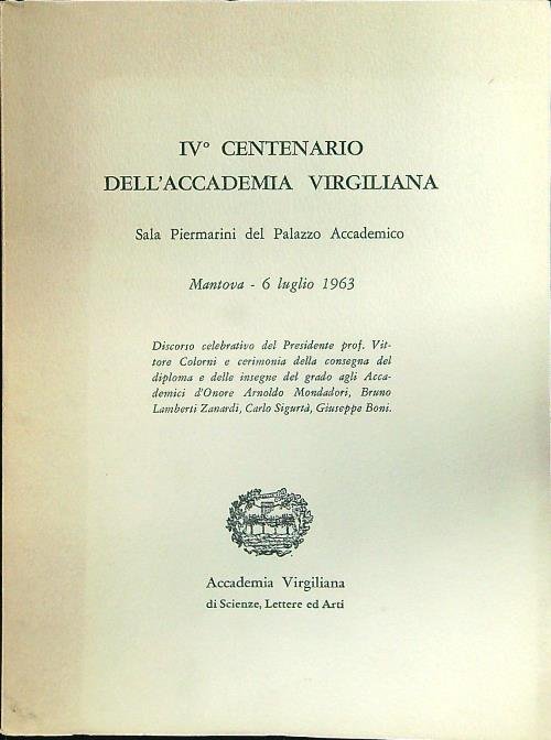 IV centenario dell'accademia virgiliana