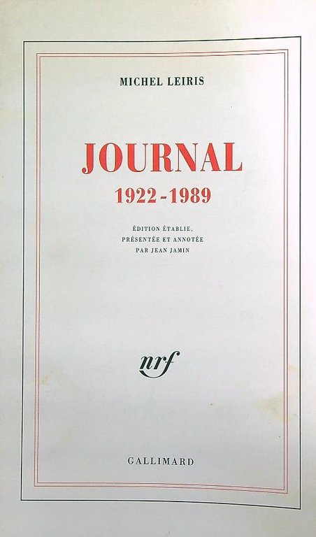 Journal 1922-1989