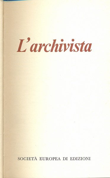 L'archivista