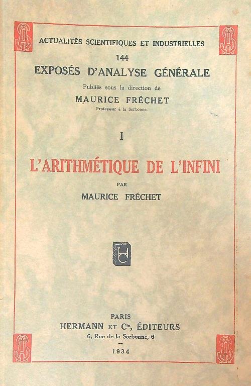 L'Arithmetique de l'infini | Immagine principale