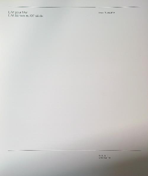 L'Art pour l'Aar. L'Art bernois au XXe siecle