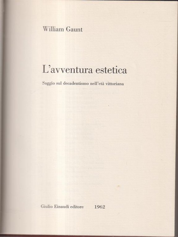 L'avventura estetica