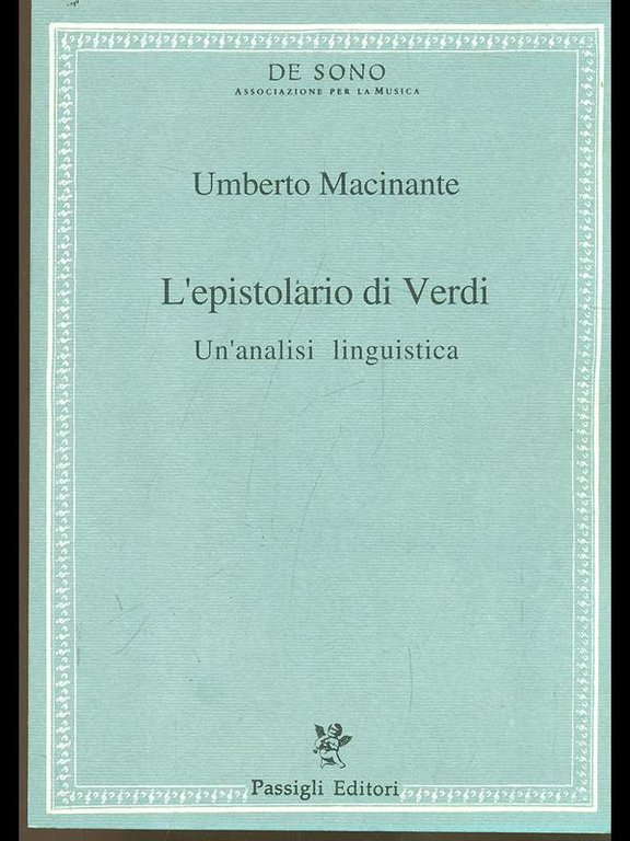 L'epistolario di Verdi. Un'analisi linguistica
